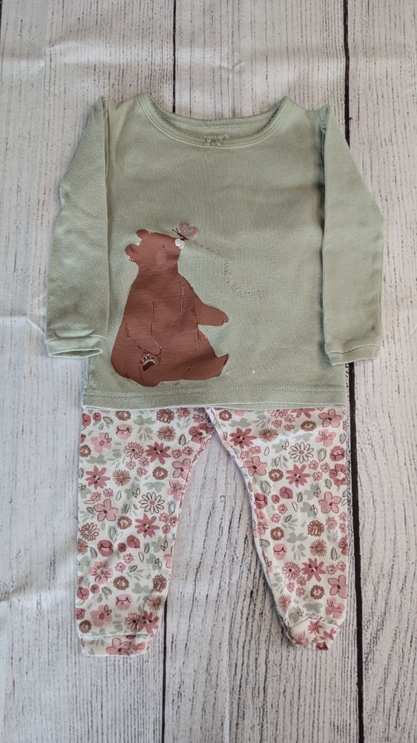 Carters Floral Bear Pajama Set - 12mo