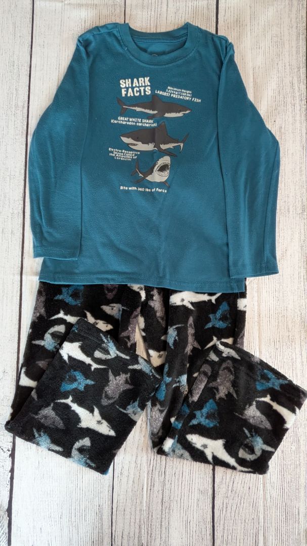 Wonder Nation Shark Pajama Set - 7