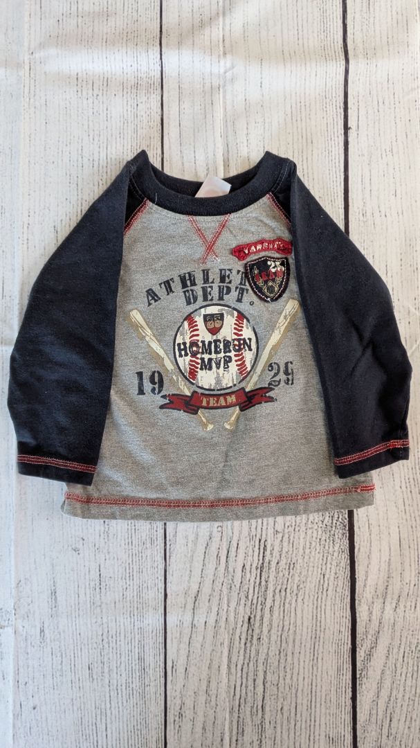 Baby Q Baseball Long Sleeve - 12mo