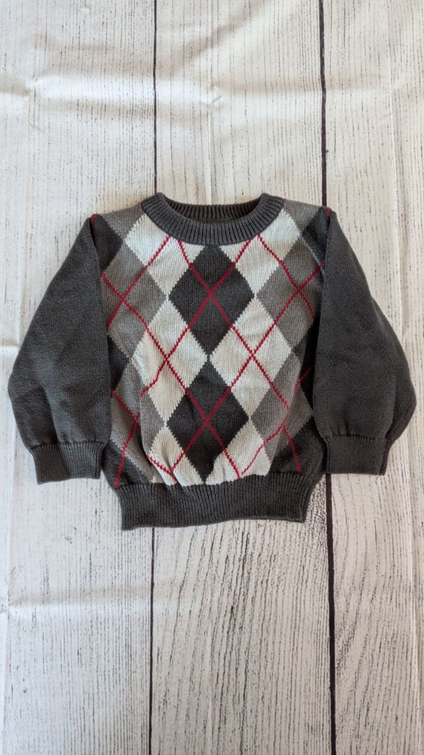 Cherokee Plaid Sweater - 12mo