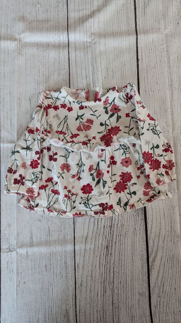 Carters Floral Ruffle Long Sleeve - 12mo