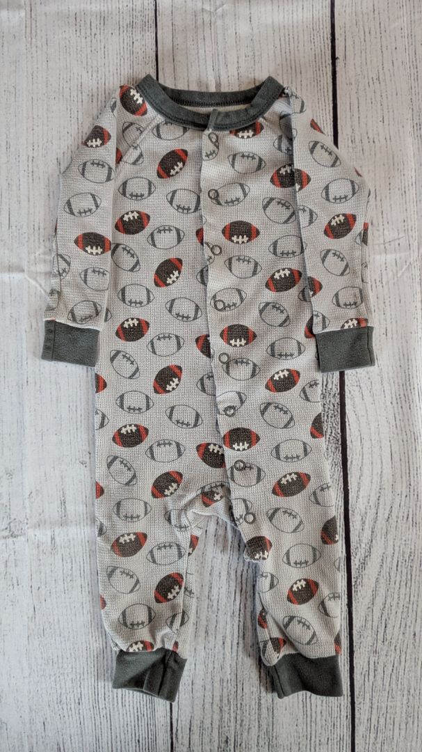 Carters Football Pajamas - 12mo
