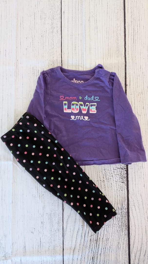 Circo Mom & Dad Polka Dot Outfit - 9mo