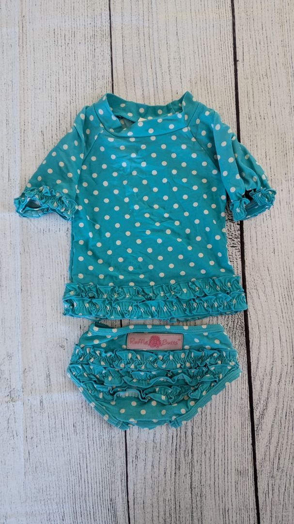 Ruffle Butt Polka Dot Ruffle Swimsuit - 12mo