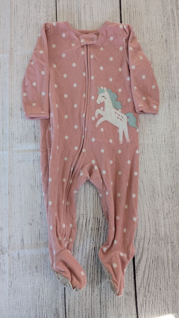Carters Unicorn Polka Dot Fleece Pajamas - 9mo