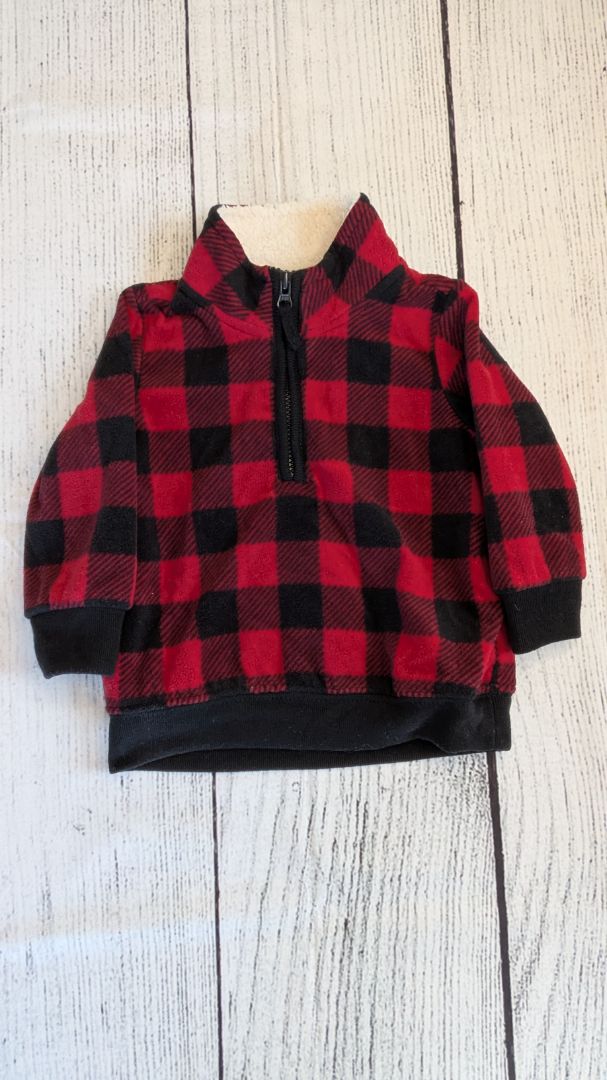Carters Fleece Plaid Zip-Up - 6mo