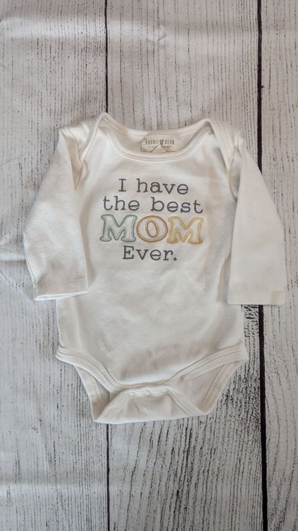 Rabbit + Bear "Best Mom" Organic Long Sleeve - 6mo