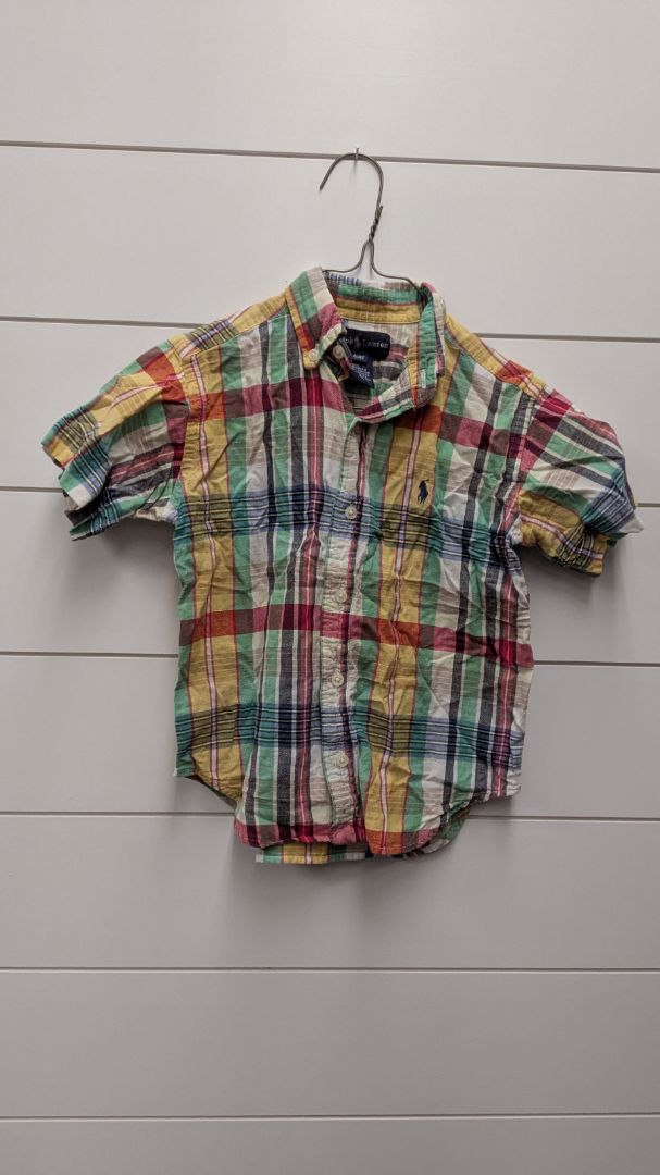Ralph Lauren Plaid Short Sleeve - 4t