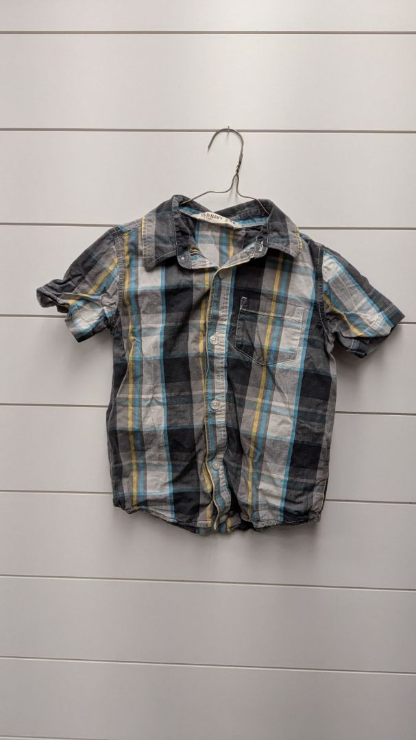 Old Navy Plaid Short Sleeve - 5t