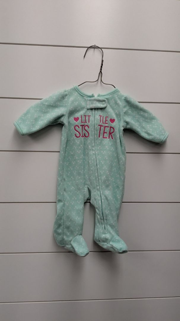 Carters "Little Sister" Fleece Pajamas - Preemie