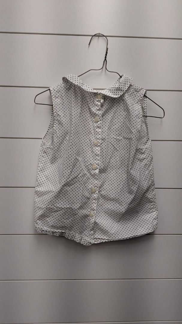 Polka Dot Button-Up Tank Top - 7
