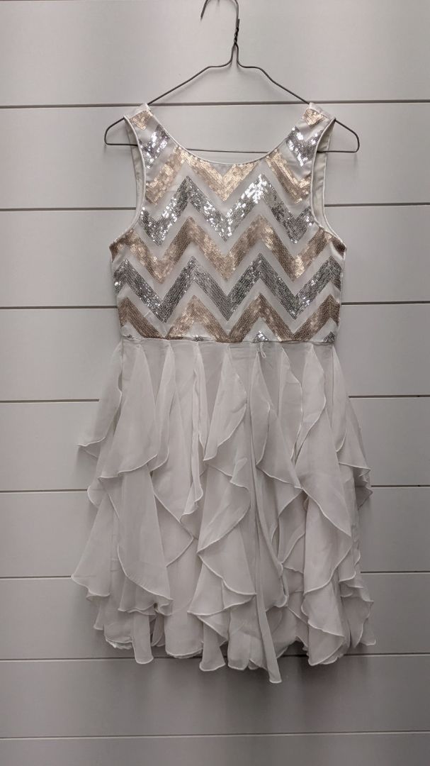 Emily West Chevron Sequin Dress - 8
