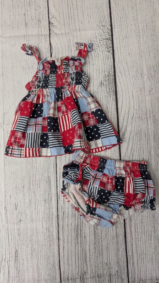 Baby Works Fourth of July Dress & Diaper Cover - 9mo
