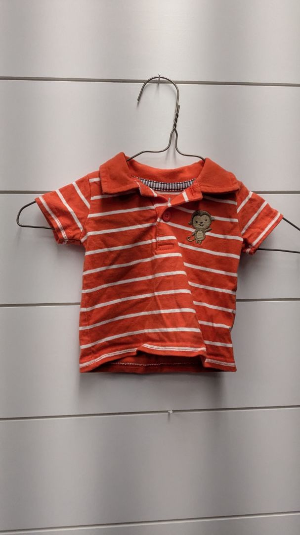 Carters Monkey Short Sleeve Polo - NB