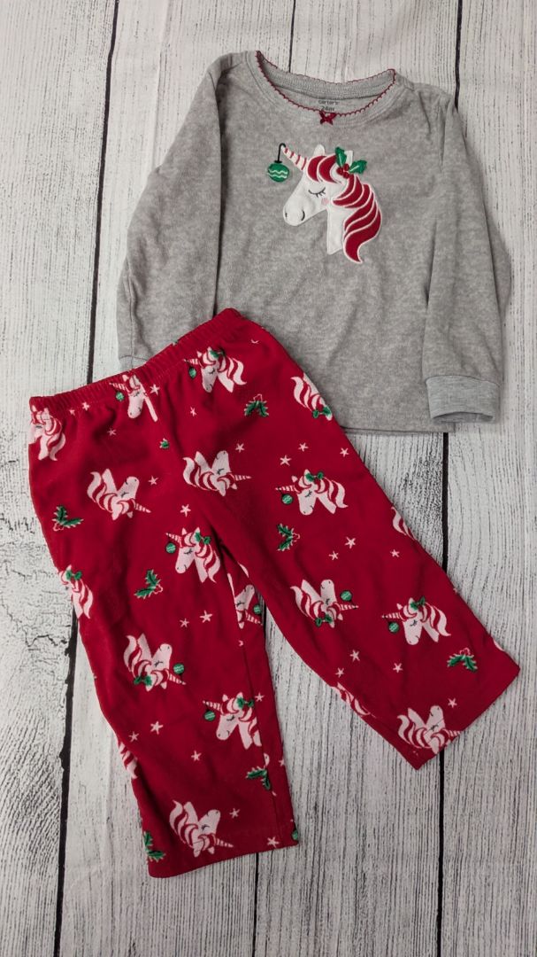 Carters Fleece Christmas Unicorn Pajama Set - 24mo
