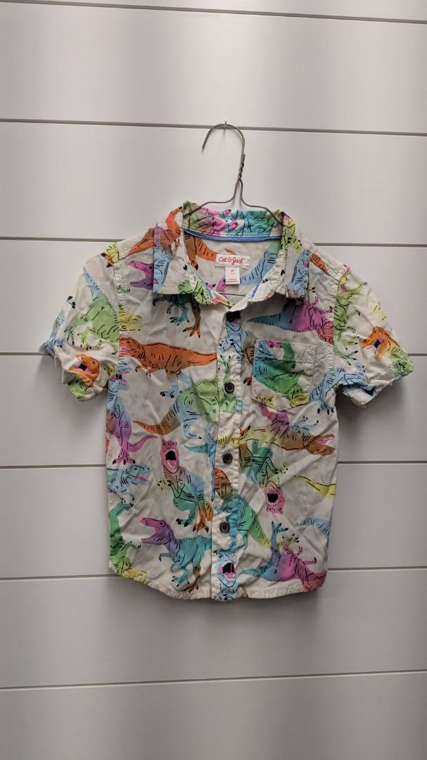 Cat & Jack Dinosaur Button-Up - 4t