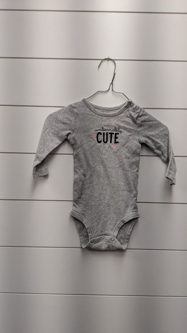Carters "Unbearably Cute" Long Sleeve - 12mo