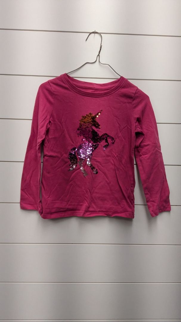 Jumping Beans Sequin Unicorn Long Sleeve - 5t