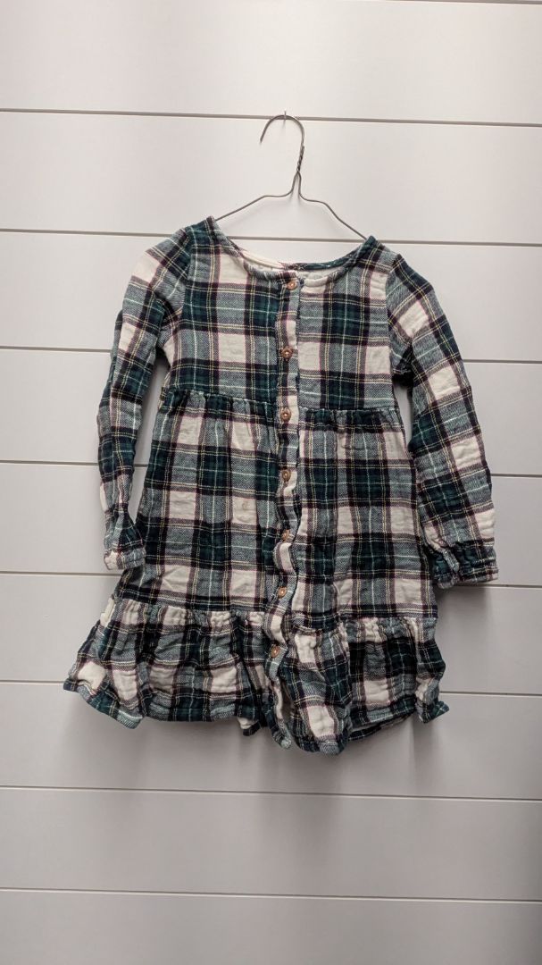 Wonder Nation Long Sleeve Plaid Dress
