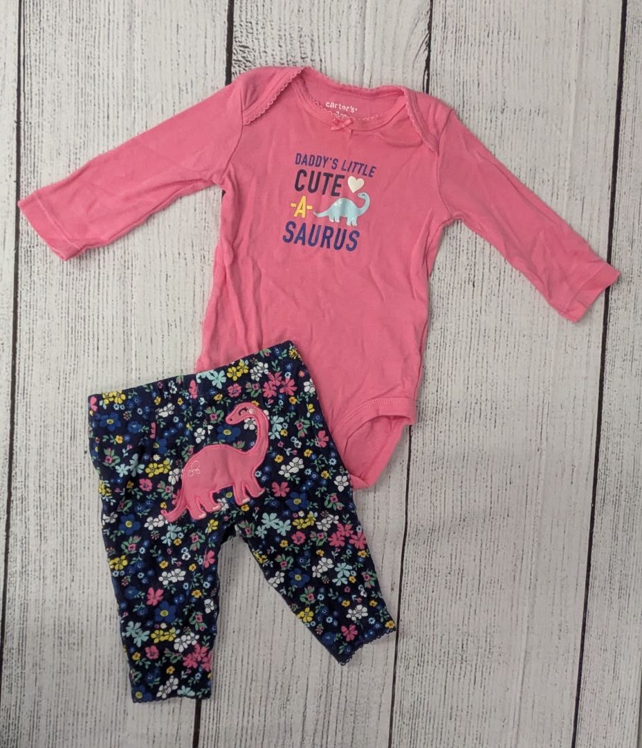 Carters Dinosaur Outfit - 3mo