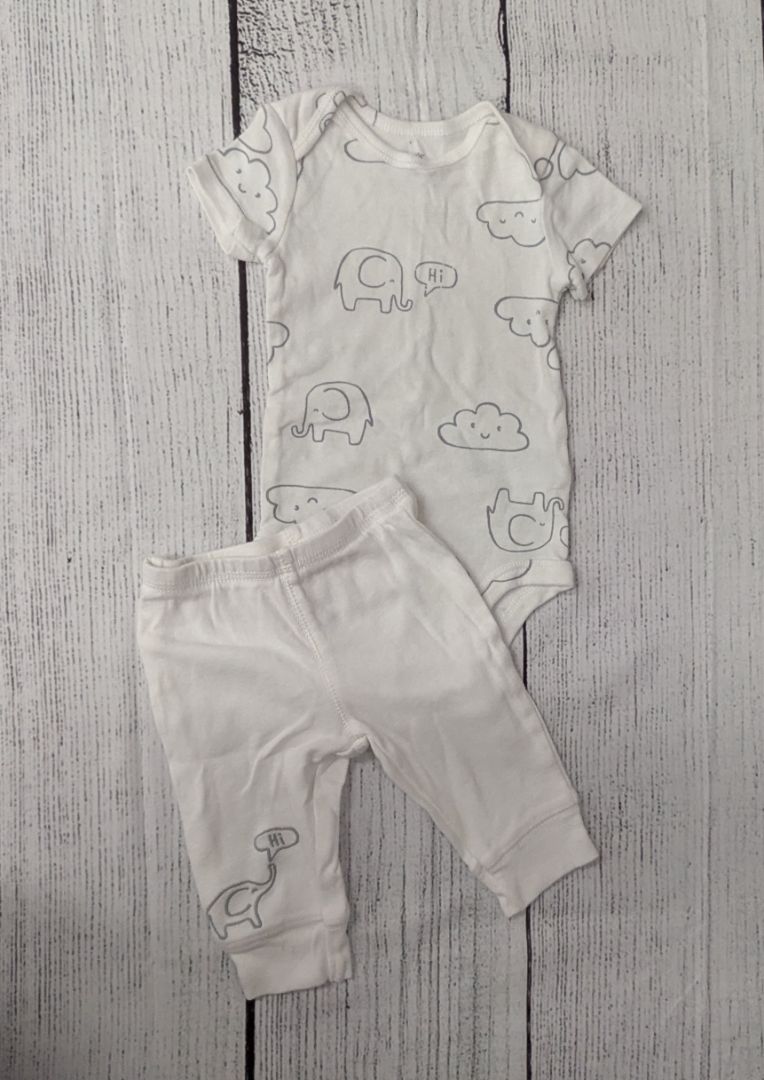 Carters Elephant Outfit - 3mo