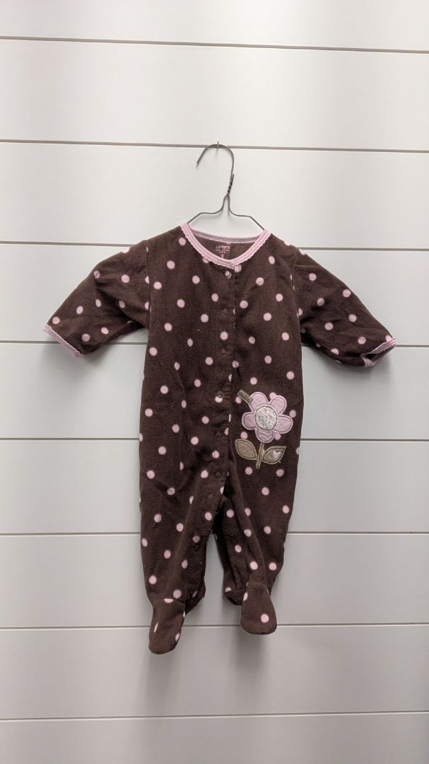 Carters Fleece Polka Dot Pajamas - 3mo