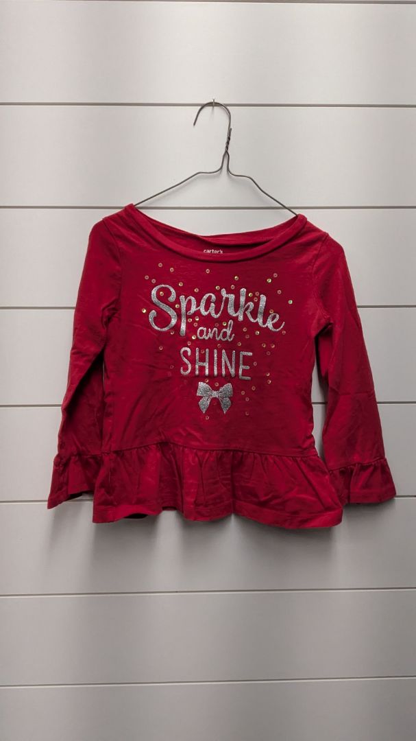 Carters Christmas Ruffle Long Sleeve - 4t