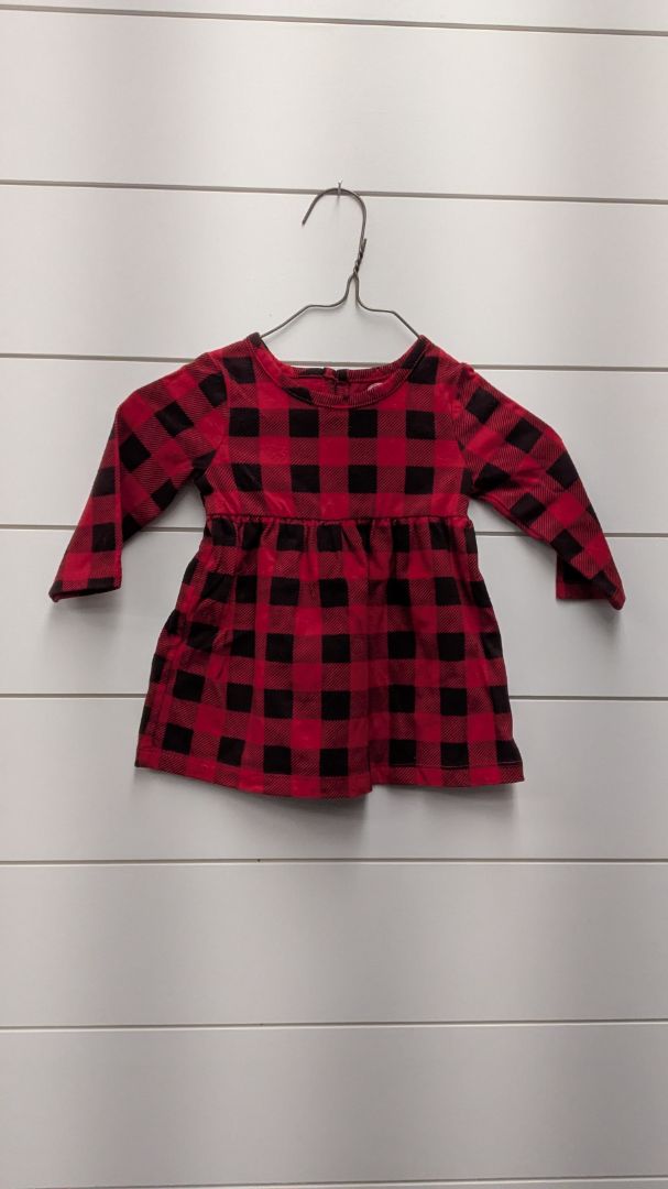 Wonder Nation Plaid Long Sleeve Dress - 6mo