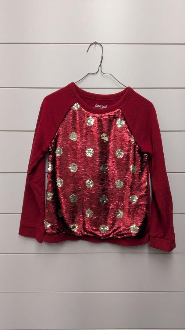 Cat & Jack Sequin Sweatshirt - 6
