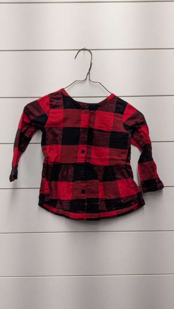 Carters Plaid Ruffle Long Sleeve - 18mo