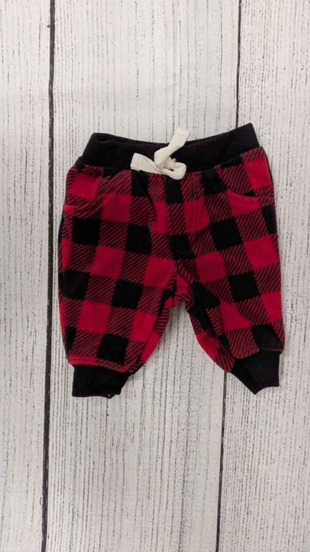 Carters Fleece Plaid Pants - NB