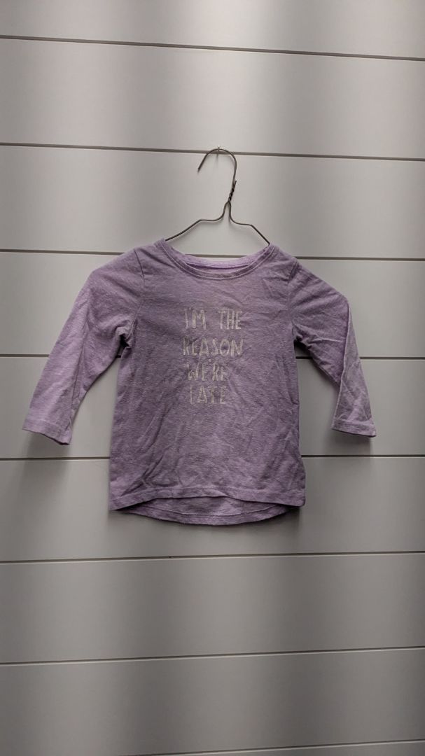 Jumping Beans "I'm the reason we're late" Long Sleeve - 12mo