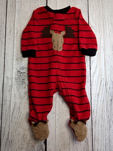 Carters Christmas Moose Pajamas - 3mo