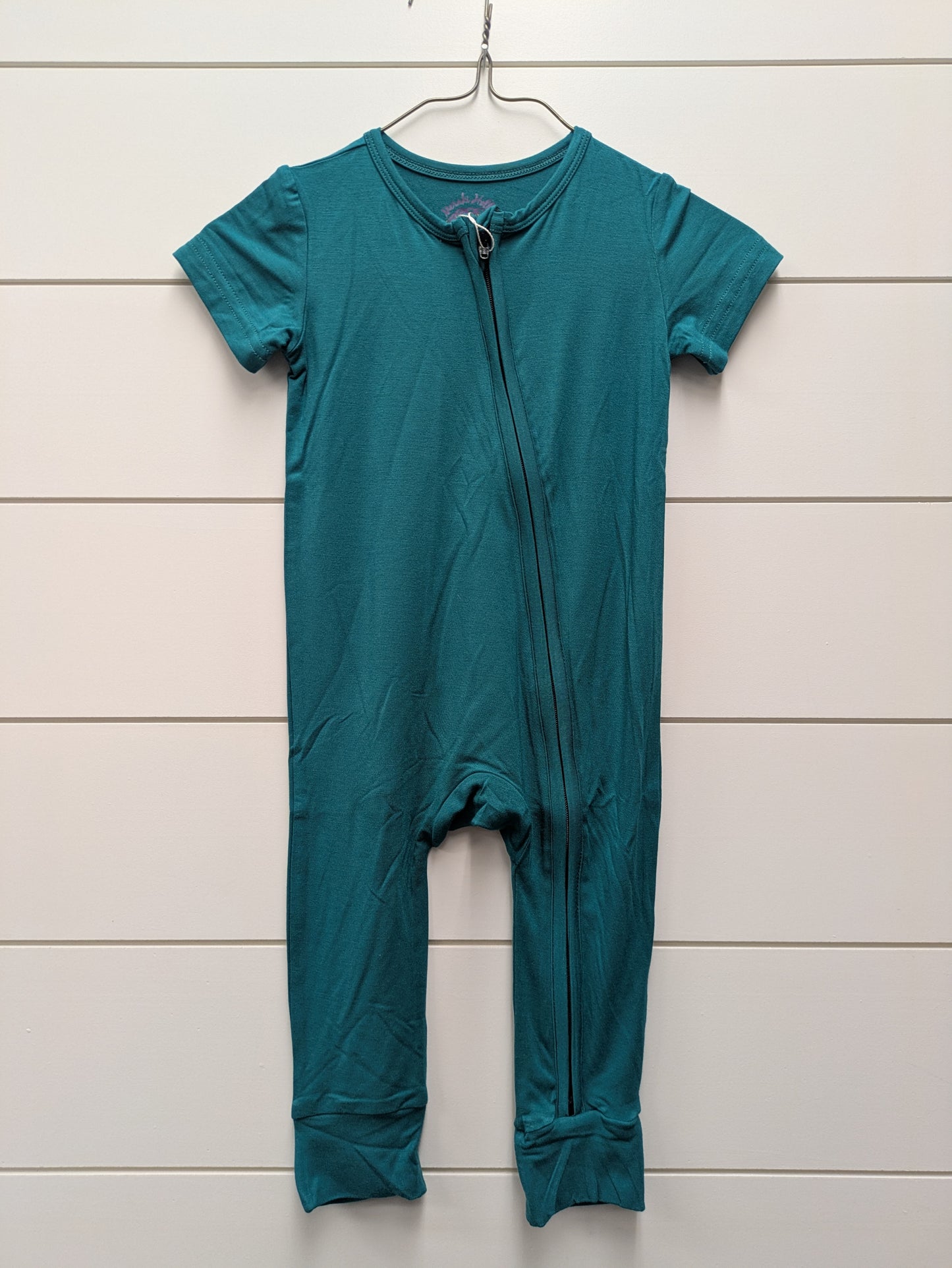 MERAKI HOLLOW Bamboo SHORT SLEEVE CONV ZIPPY - *WT* - 12mo