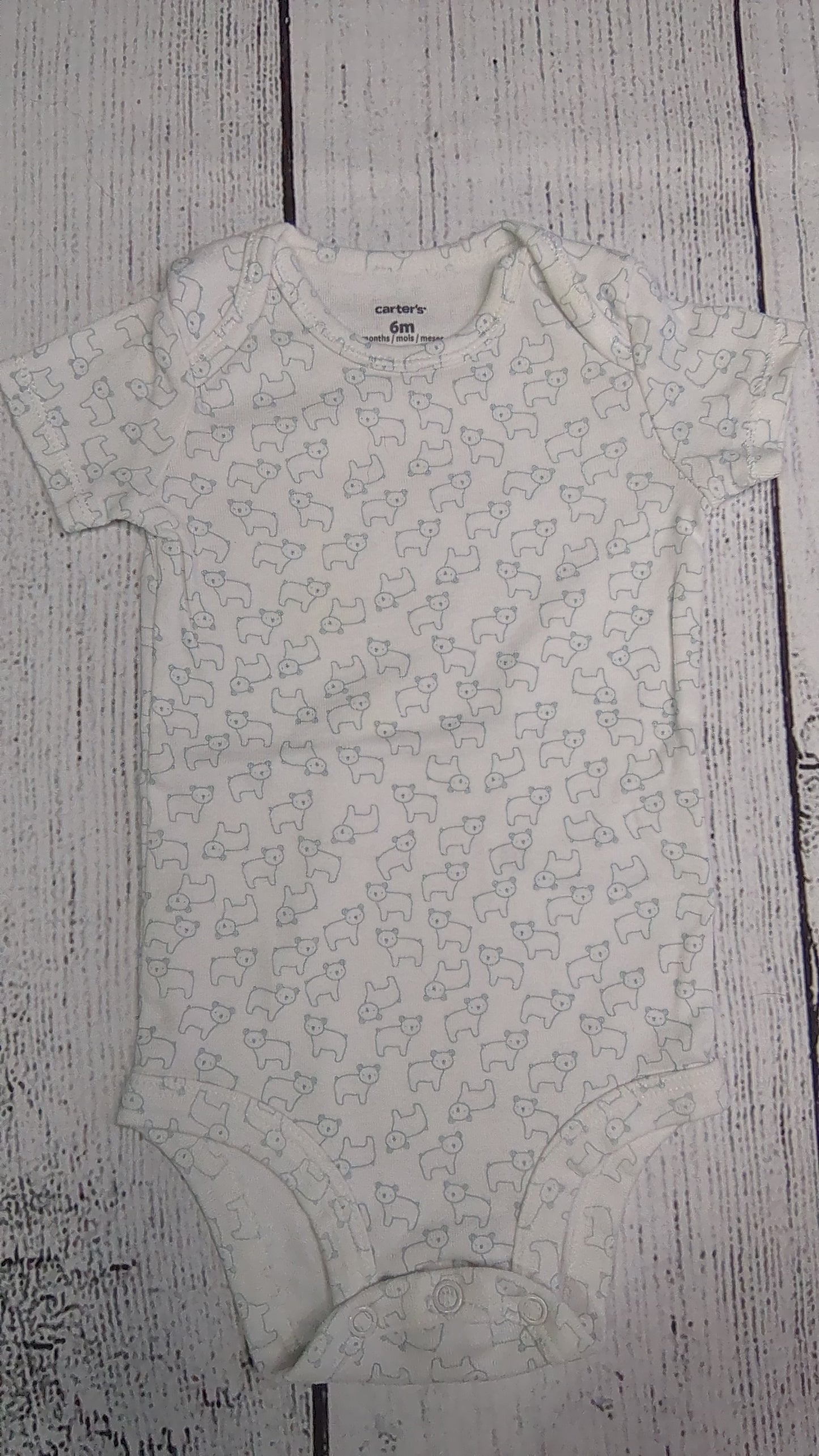 Carters Bear Short Sleeve Onesie - 6mo