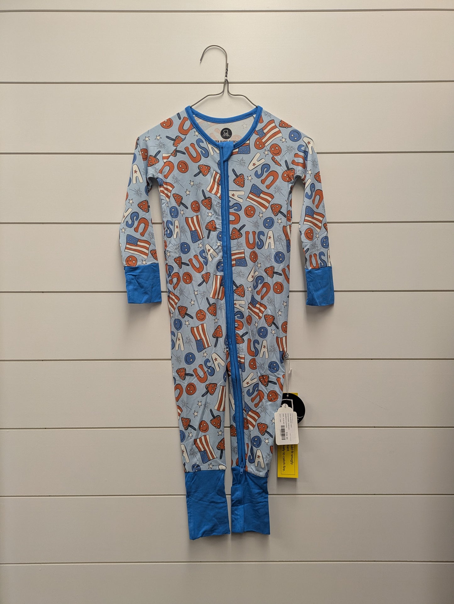 RIVER BABE THREADS Bamboo USA SLEEPER -NWT - *WT* - 24mo