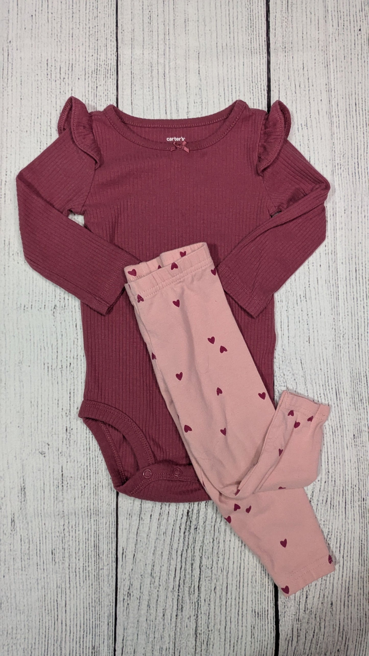 Carters Long Sleeve Heart Set - 12mo