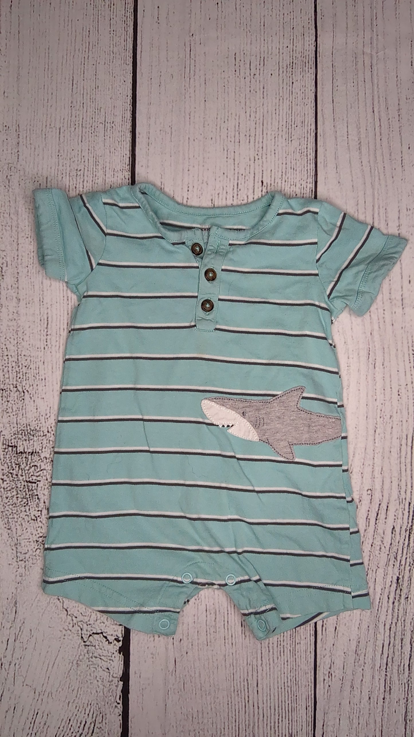 Carters Shark Romper - 9mo