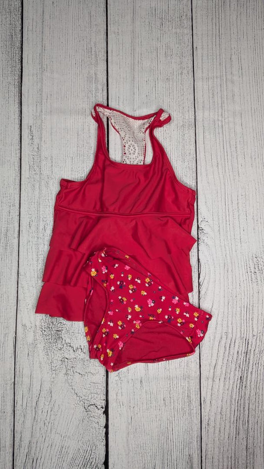 Justice Floral 2 Piece Swimsuit - 7