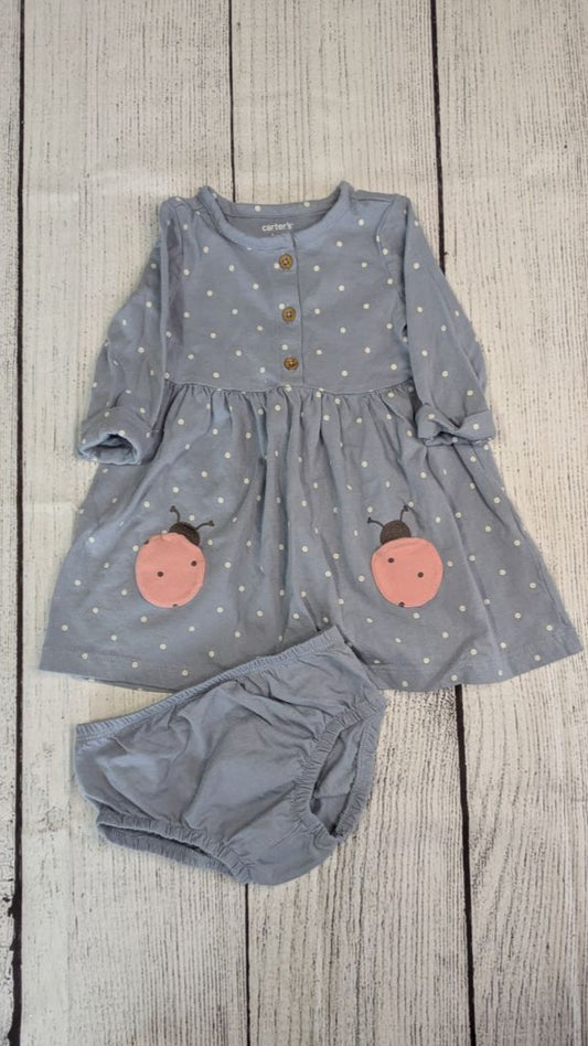 Carters Ladybug Dress & Diaper Cover - 12mo