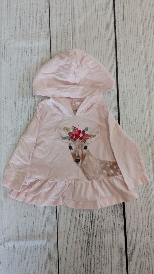 Carters Deer Hooded Long Sleeve - 6mo