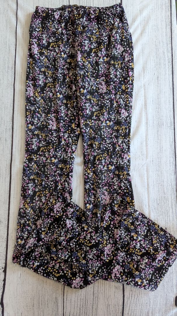 No Boundaries Floral Flare Pants - 0