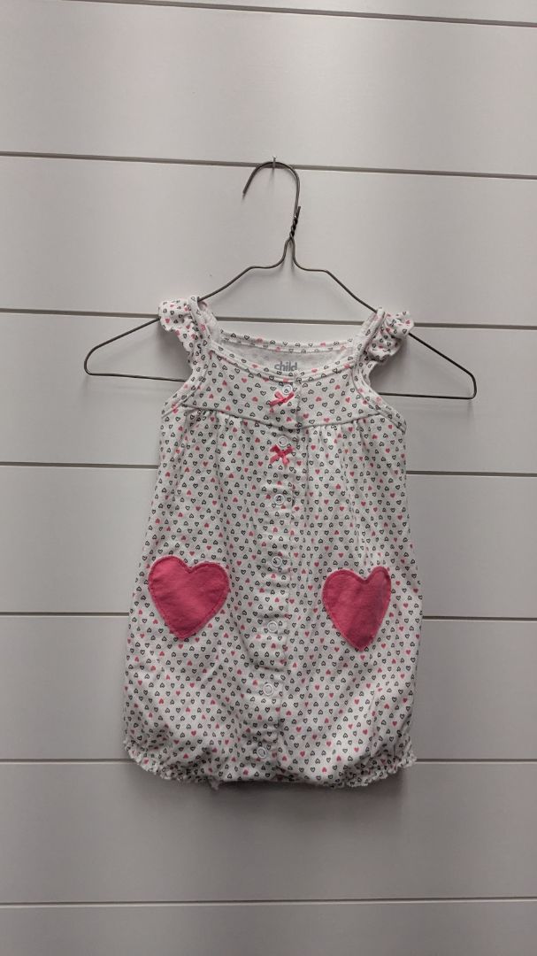 Carters Heart Romper - 12mo