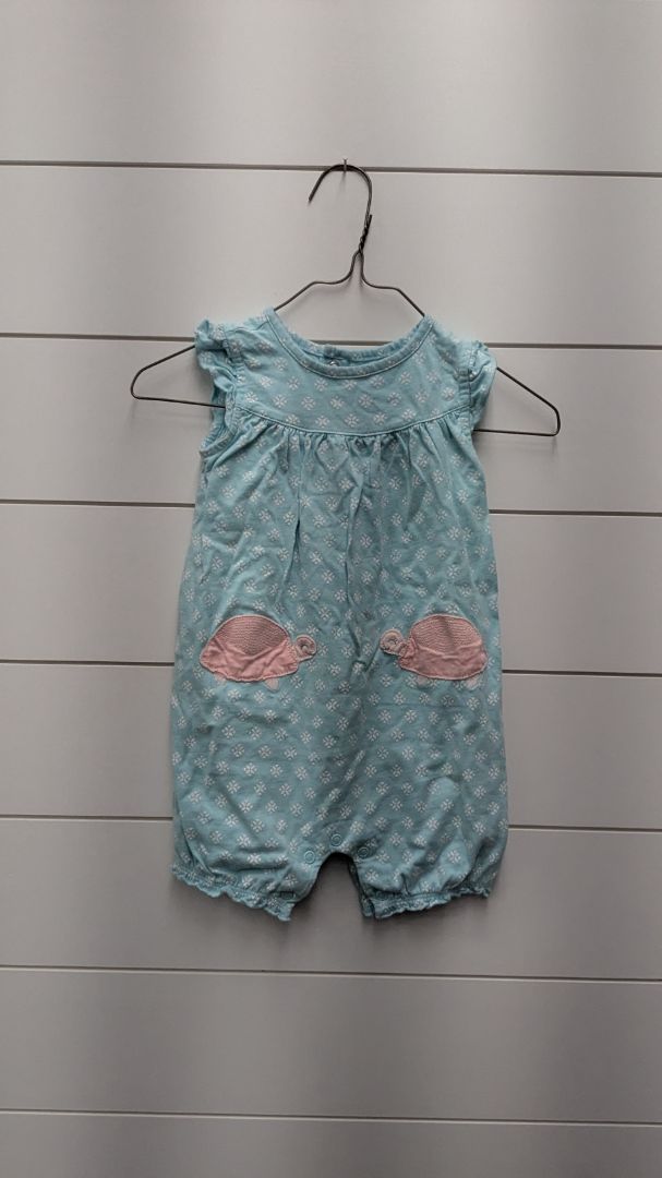 Carters Turtle Romper - 12mo