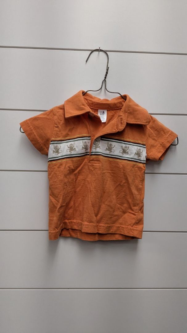 Baby Gap Monkey Short Sleeve Polo - 6mo