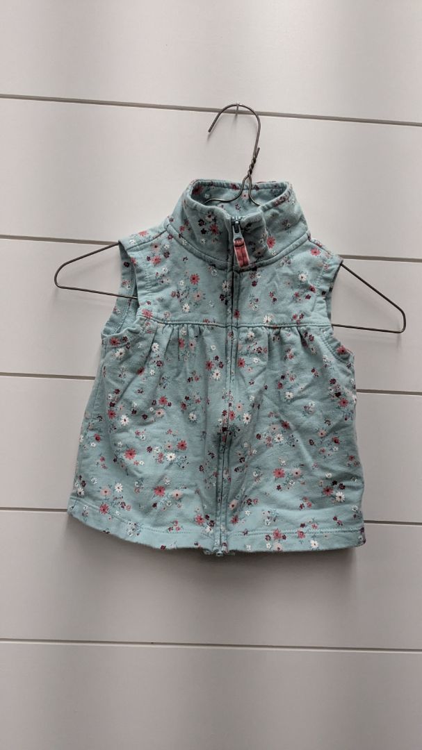 Carters Floral Zip-Up Vest - 18mo