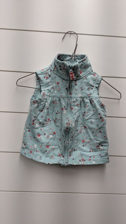 Carters Floral Zip-Up Vest - 18mo