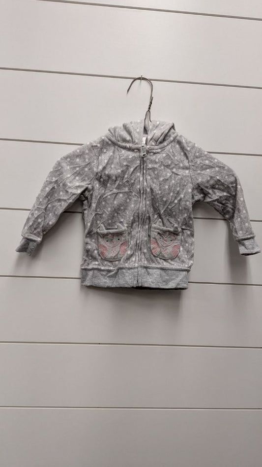 Carters Fleece Owl Zip-Up Jacket - 9mo
