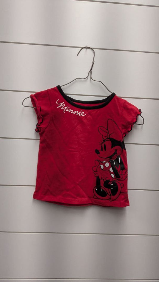 Disney Minnie Mouse Ruffle Short Sleeve - 2t