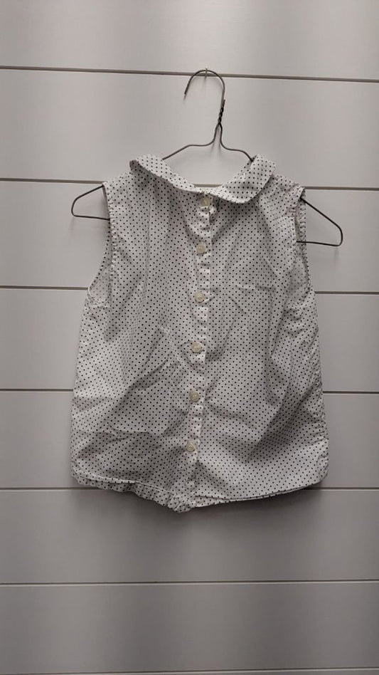 Polka Dot Button-Up Tank Top - 7